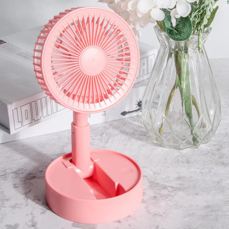 Mini fan with foldable telescopic phone holder | Kalsten