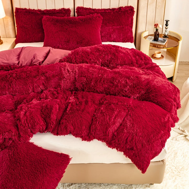 Ultra Soft Plush Duvet Cover Set with Zipper - Luxury & Comfort Kalsten