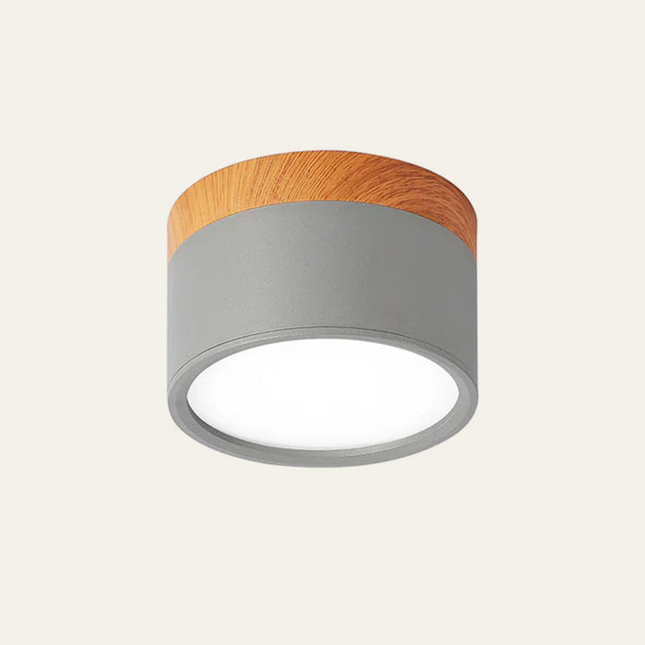Pink Wood Flush Mount Ceiling Lamp Noxord