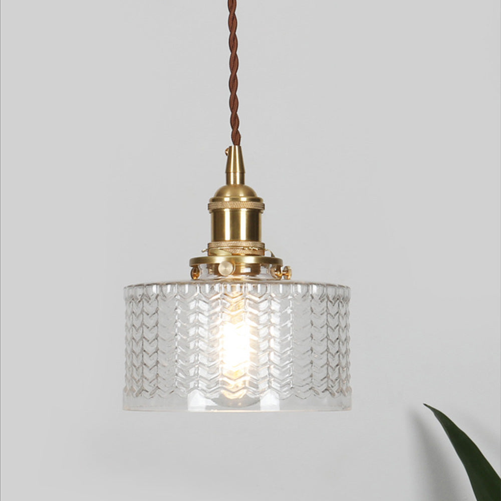 Vintage Stunning Cylinder Glass Pendant Light | Kalsten