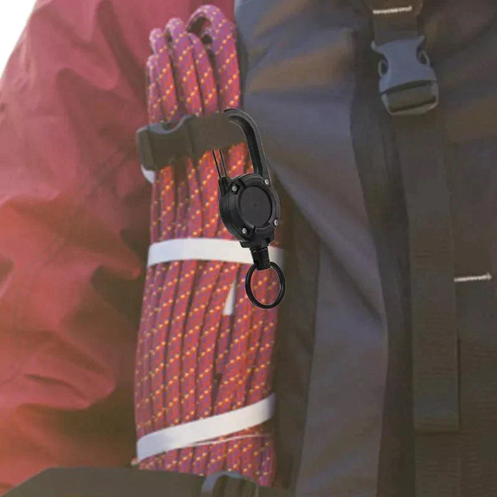 Automatic retractable key holder made of wire rope for outdoor use | Kalsten