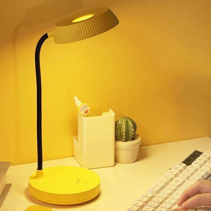 Kalsten | Nordic Minimalist Round Plate LED Touch Eye Protection USB Desk Lamp