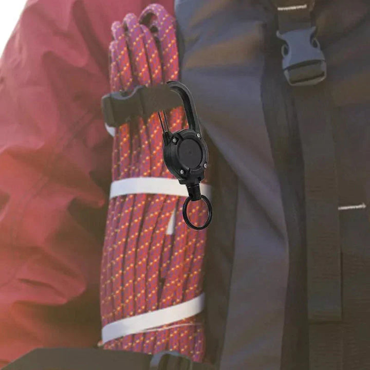 Tactical Anti-theft Metal Cable Keychain Retractable Automatic Outdoor Luya | Kalsten