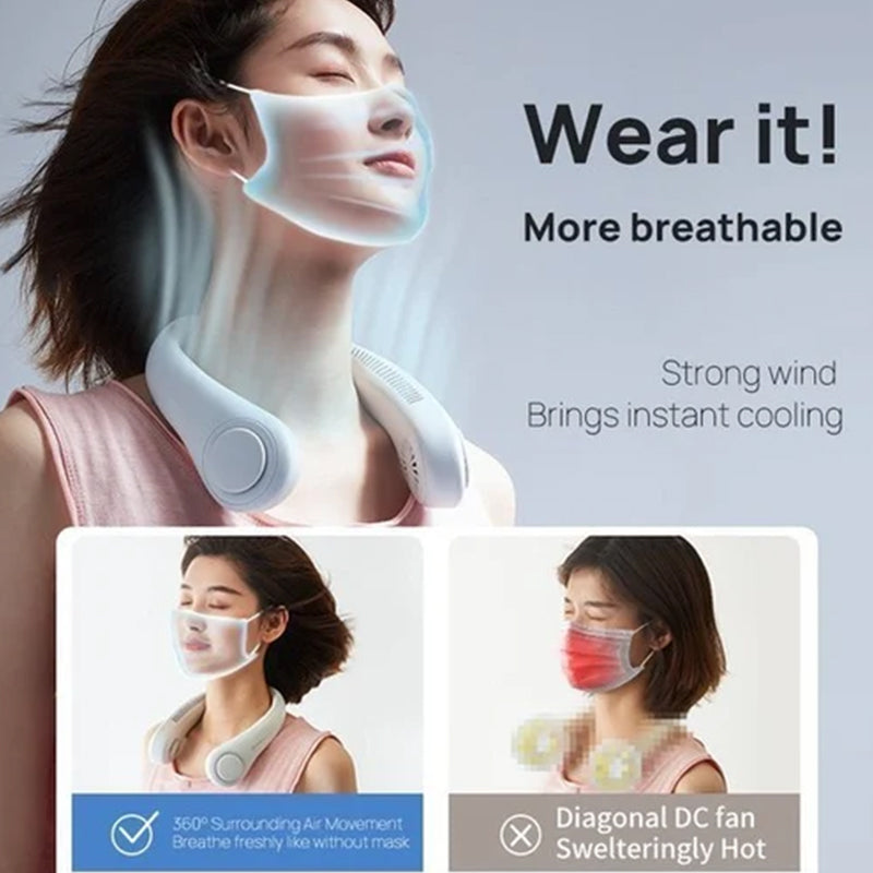 Hands-Free Portable Bladeless Neck Fan | Kalsten