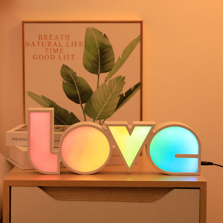 Modern Art Deco waterproof PS LOVE letters LED table lamp for the bedroom | Noxord