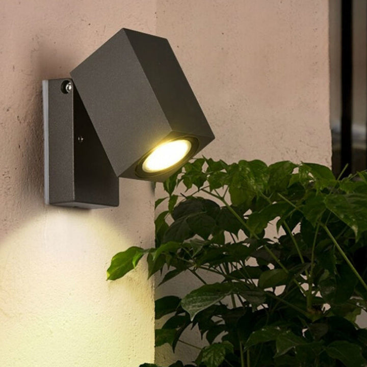 Modern Simplicity Waterproof Adjustable Angle Square Aluminum LED Wall Sconce Lamp For Outdoor Patio | Kalsten
