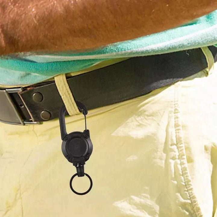 Automatic retractable key holder made of wire rope for outdoor use | Kalsten