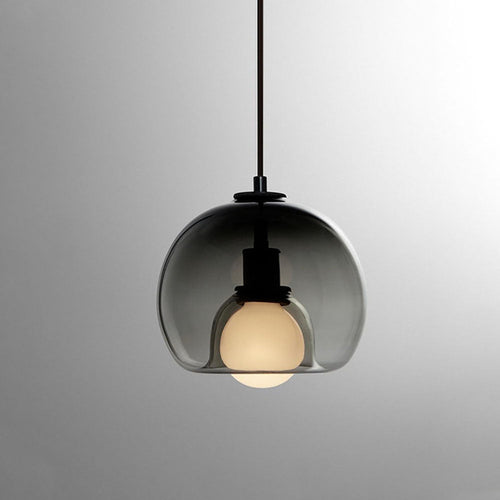 Handblown Stained Glass Orb Pendant Light Lampshade | Kalsten