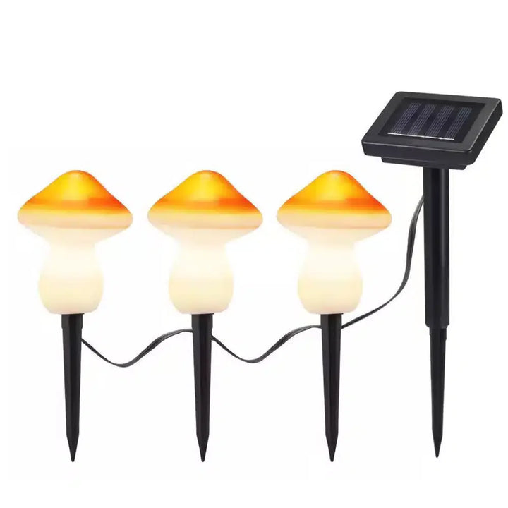 Solar LED Lamp - 3 pieces - mushrooms | Kalsten