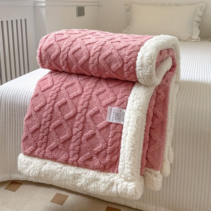 Stylish Reversible Fleece Blanket for Ultimate Comfort and Warmth Noxord