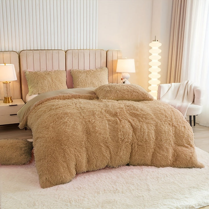 Ultra Soft Plush Duvet Cover Set with Zipper - Luxury & Comfort Kalsten