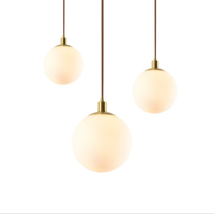 Pendant Light Glass 9.8 in Adjustable White Gold Hallway Living Room Bedroom Lighting Fixture Modern Hanging Lamp | Kalsten