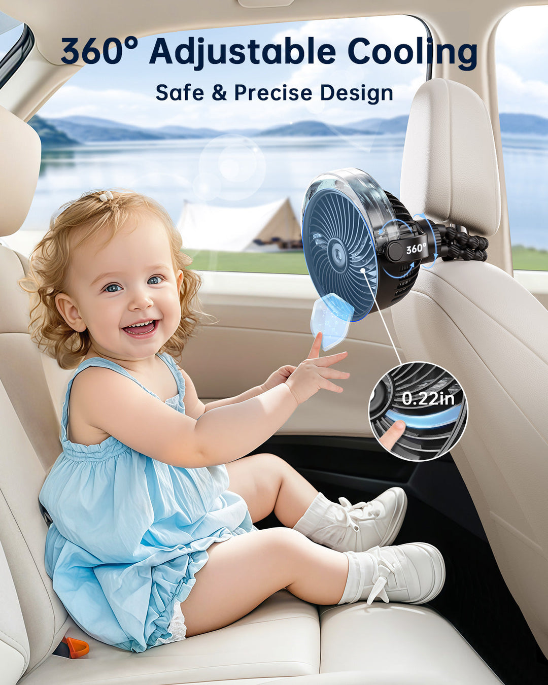 Misting Stroller Fan – Portable Baby Fan with Spray | Kalsten