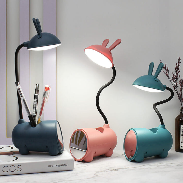 Cartoon Creative Rabbit LED Touch USB Pen Holder Desk Lamp | Kalsten