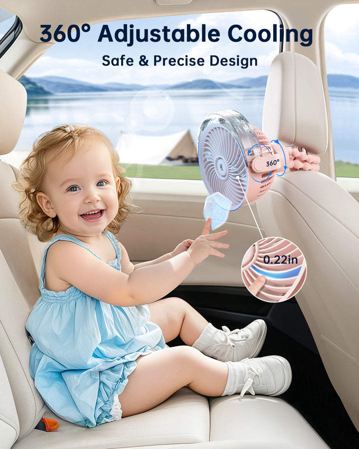 Misting Stroller Fan – Portable Baby Fan with Spray | Kalsten