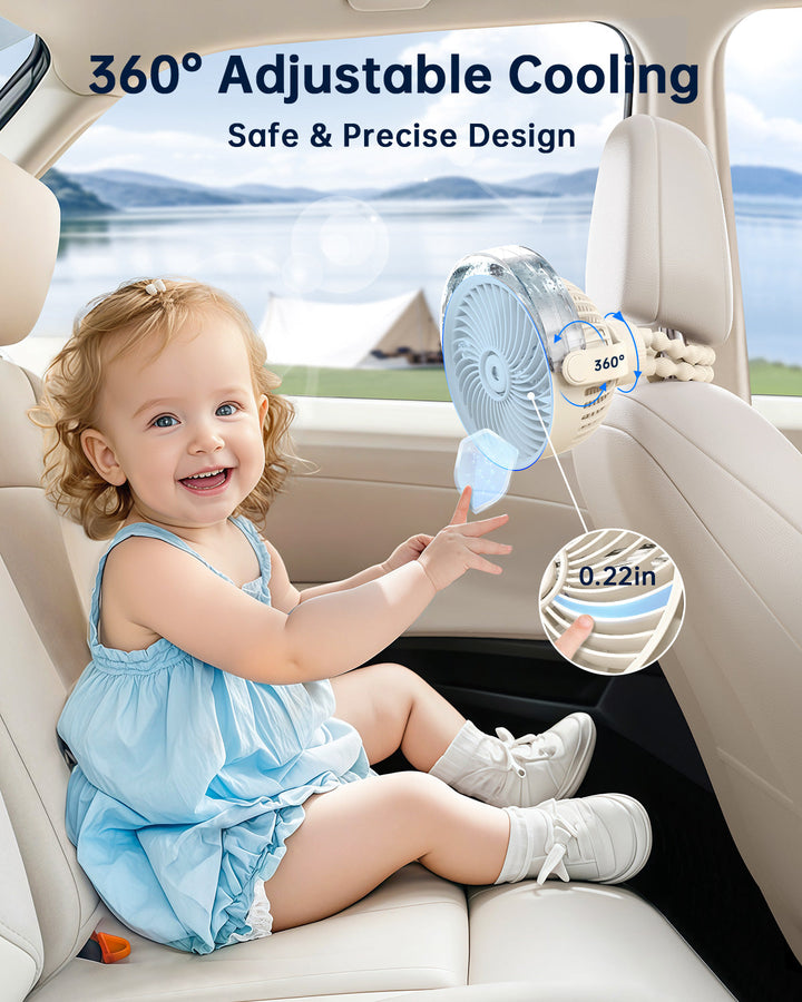 Misting Stroller Fan – Portable Baby Fan with Spray | Kalsten