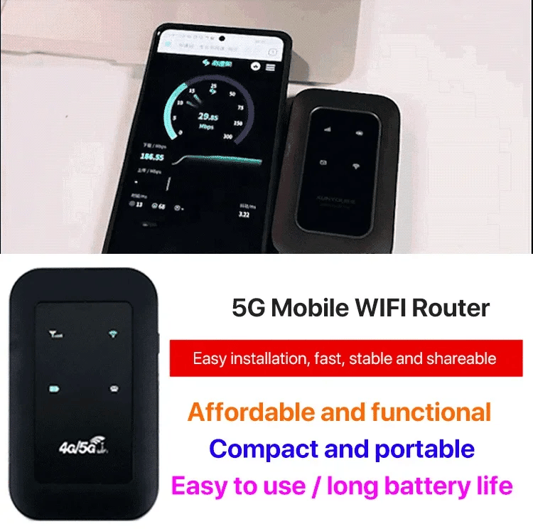 Kalsten | Portable 5G WiFi Router – High-Speed Mobile Wireless Internet Hotspot