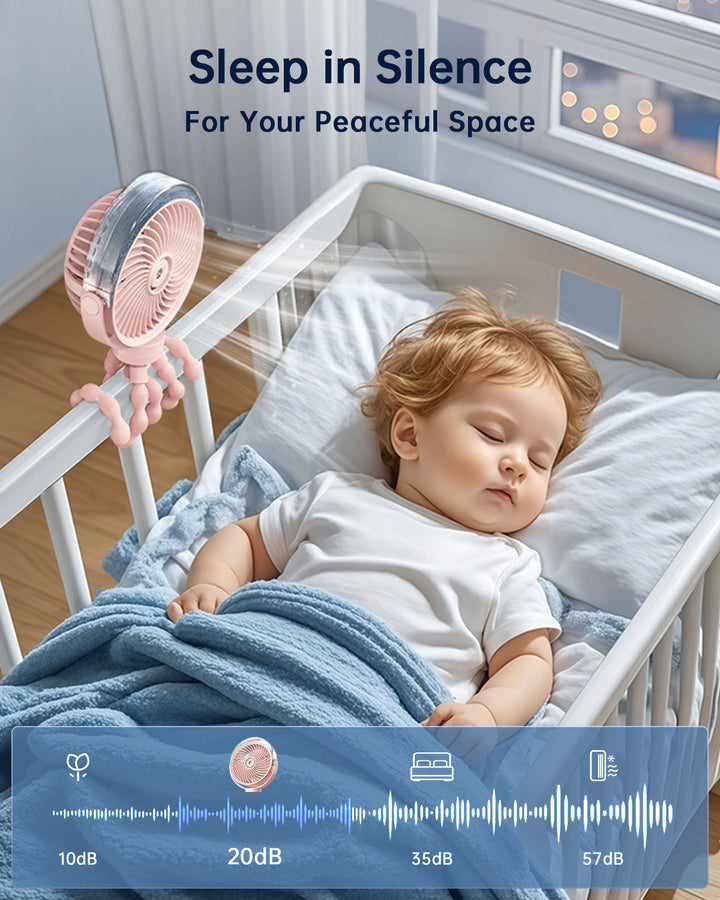 Misting Stroller Fan – Portable Baby Fan with Spray | Kalsten