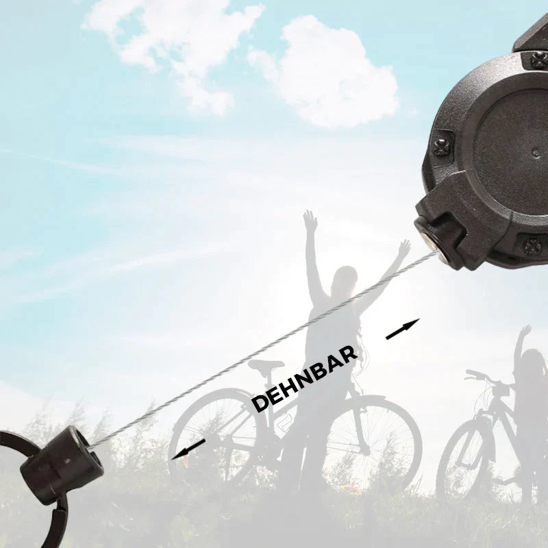 Automatic retractable key holder made of wire rope for outdoor use | Kalsten