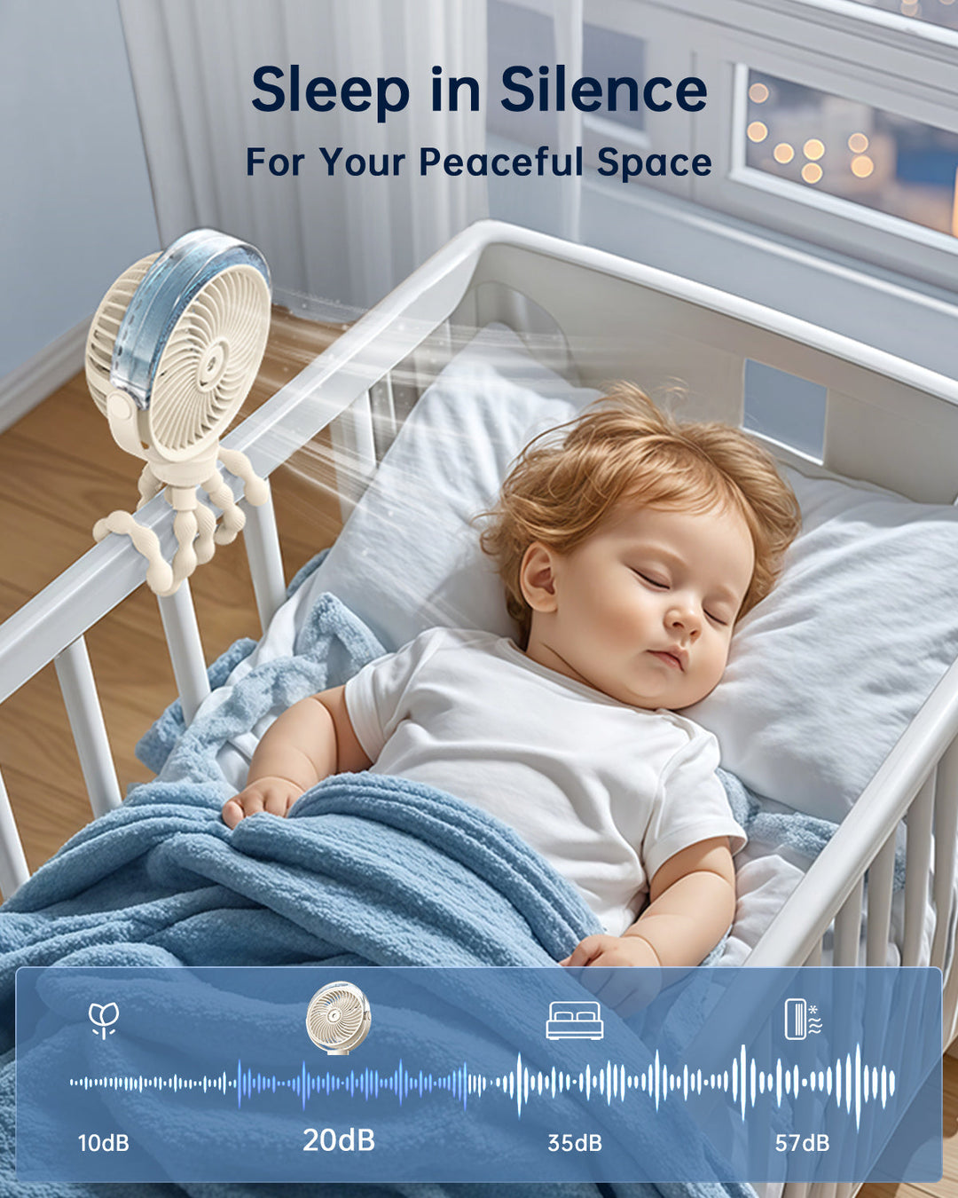 Misting Stroller Fan – Portable Baby Fan with Spray | Kalsten