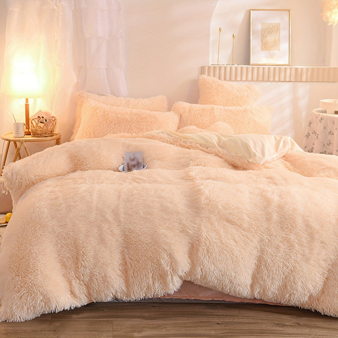 Ultra Soft Plush Duvet Cover Set with Zipper - Luxury & Comfort Kalsten