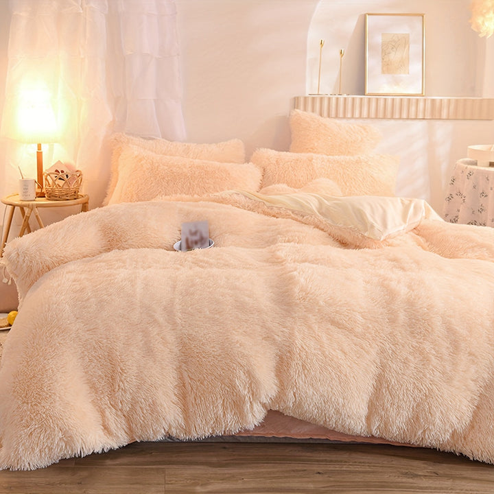 Ultra Soft Plush Duvet Cover Set with Zipper - Luxury & Comfort Kalsten