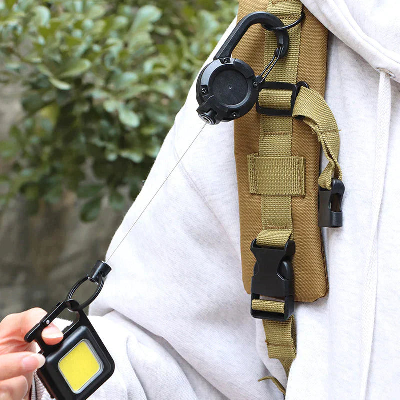 Automatic retractable key holder made of wire rope for outdoor use | Kalsten