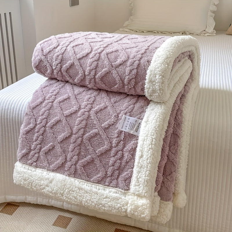 Stylish Reversible Fleece Blanket for Ultimate Comfort and Warmth Noxord