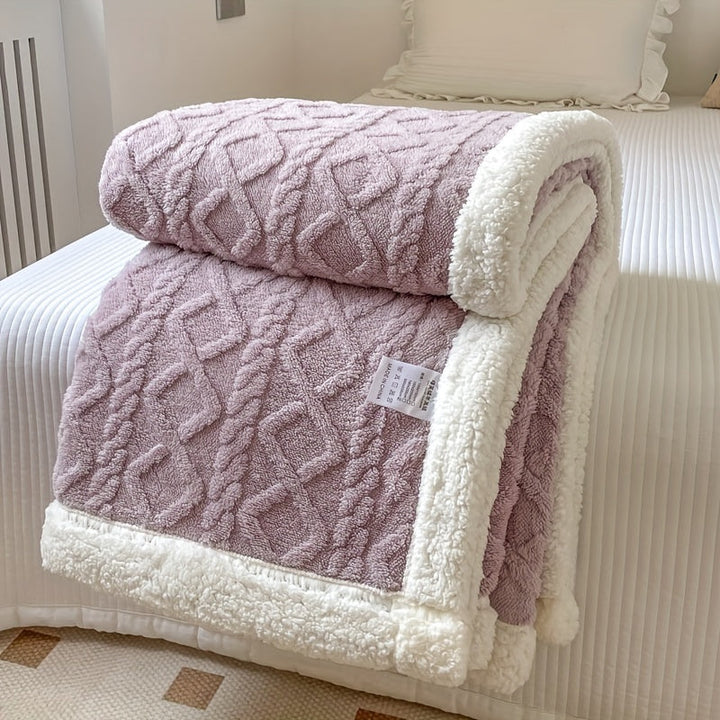Stylish Reversible Fleece Blanket for Ultimate Comfort and Warmth Noxord