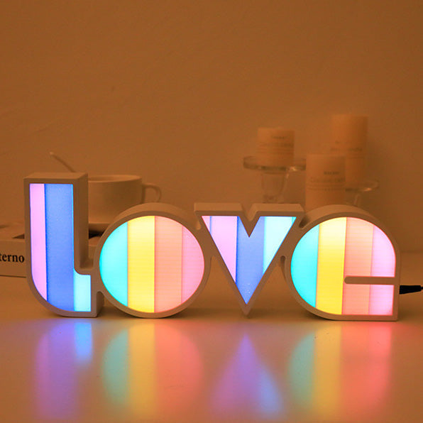 Modern Art Deco waterproof PS LOVE letters LED table lamp for the bedroom | Noxord