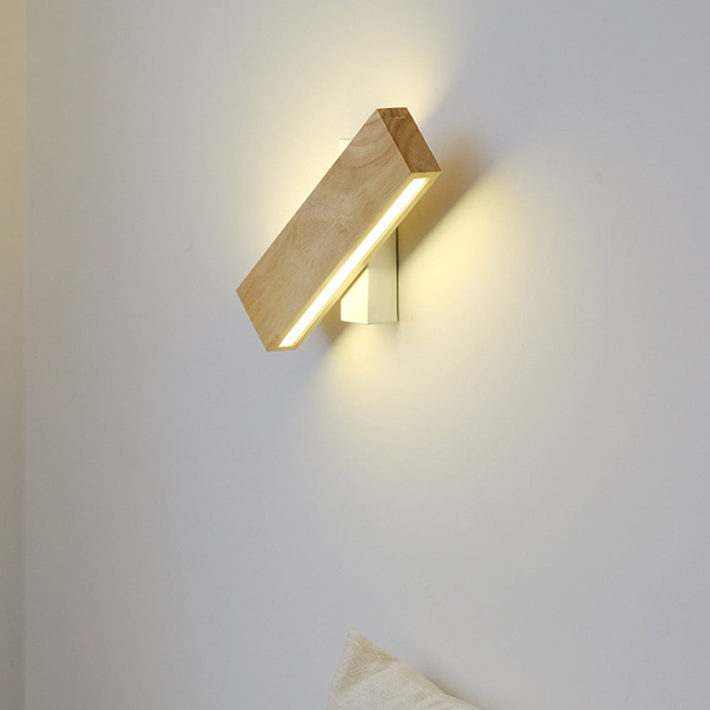 Rotatable Wooden LED Wall Lamp Noxord