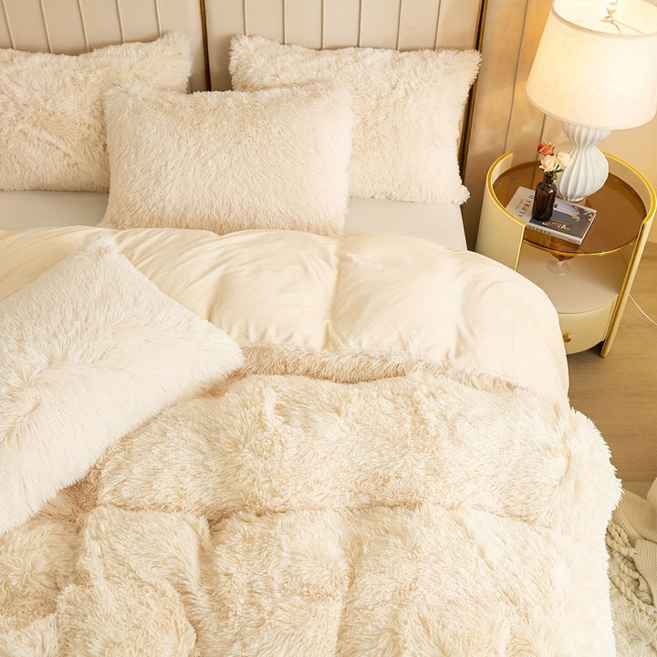 Ultra Soft Plush Duvet Cover Set with Zipper - Luxury & Comfort Kalsten
