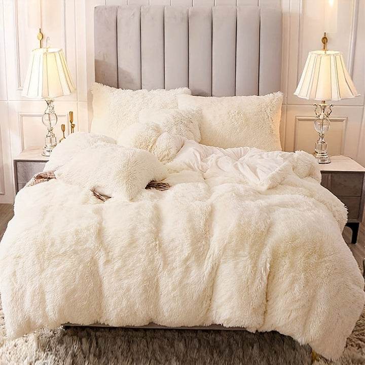 Ultra Soft Plush Duvet Cover Set with Zipper - Luxury & Comfort Kalsten