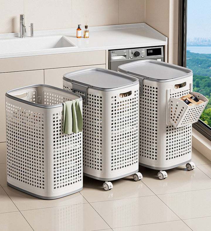 GlideEase Laundry Bin — Effortless laundry carrying without back pain for tidy, fresh clothes | Kalsten