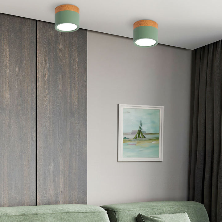 Modern Cylinder LED Flush Mount Ceiling Lamp Noxord