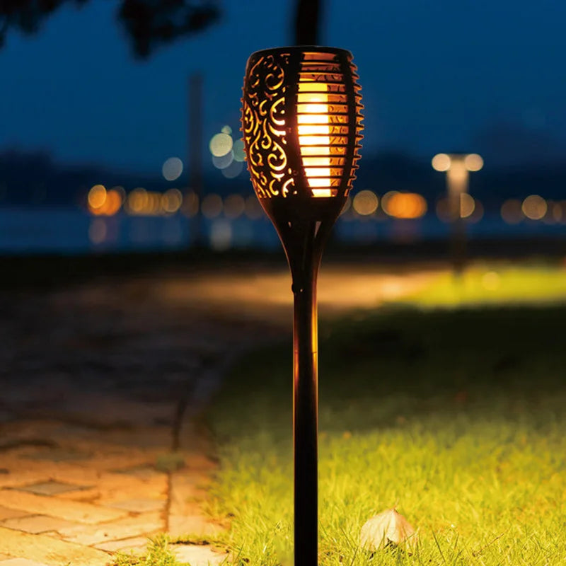 Solar Flame Effect Garden Torch Light Noxord