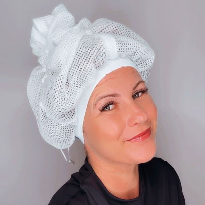 Kalsten | Net Plopping Cap for Curly Hair – Frizz-Free Drying Bonnet