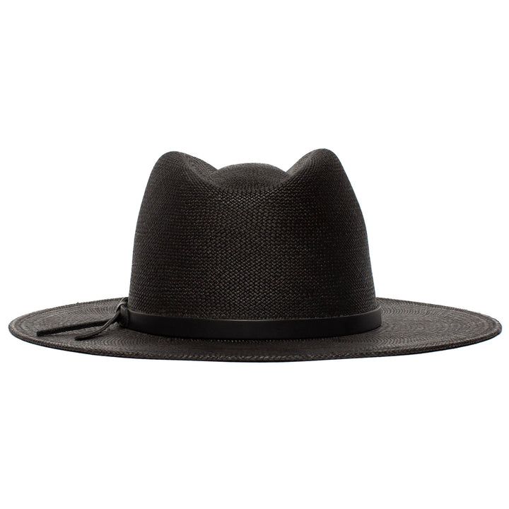 Summer Straw Fedora Hat-Black | Kalsten