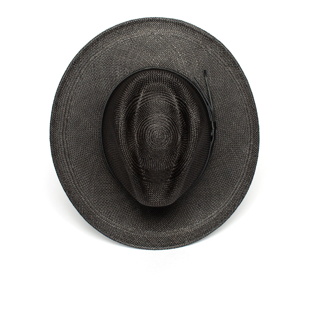 Summer Straw Fedora Hat-Black | Kalsten