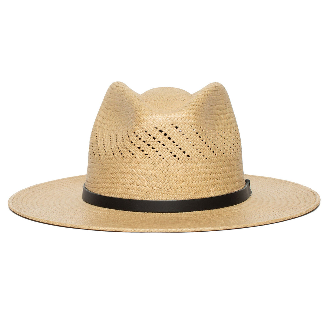 Summer Straw Fedora Hat-Black | Kalsten