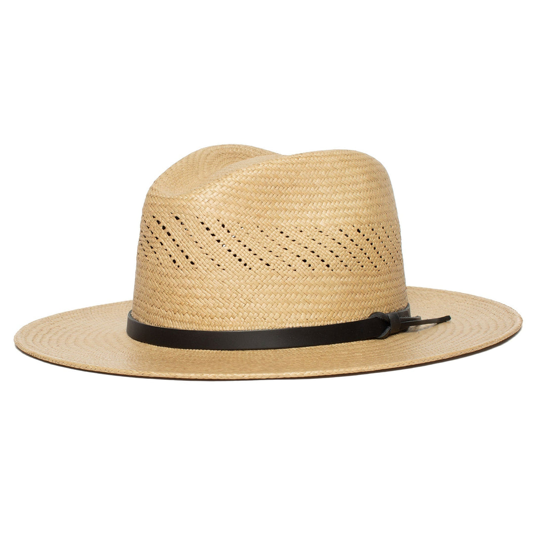 Summer Straw Fedora Hat-Black | Kalsten