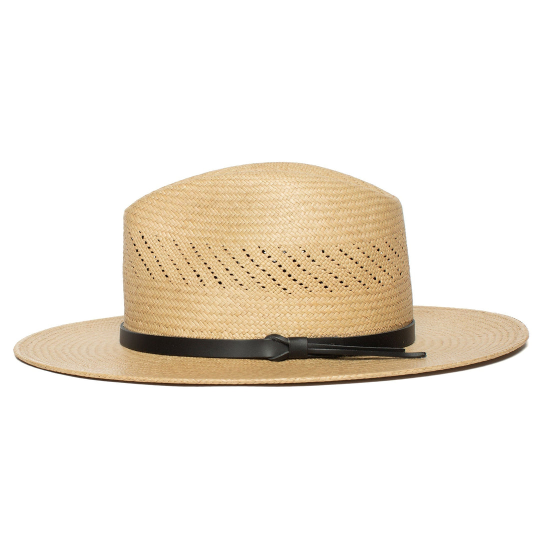 Summer Straw Fedora Hat-Black | Kalsten