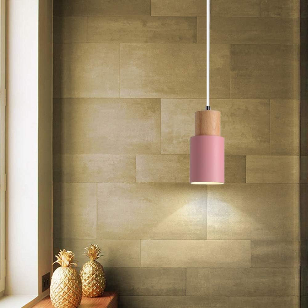 Modern Wood & Black Pendant Lamp Noxord