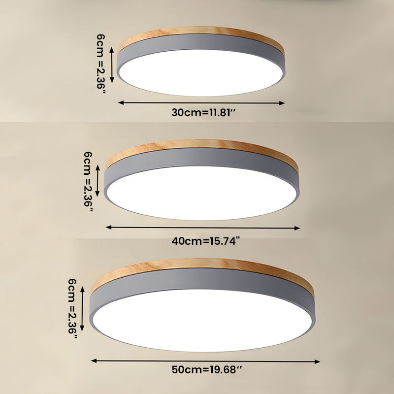 Wood LED Recessed Ceiling Light Noxord