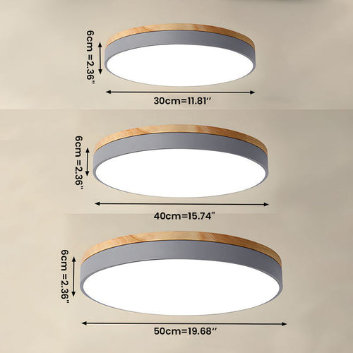 Wood LED Recessed Ceiling Light Noxord