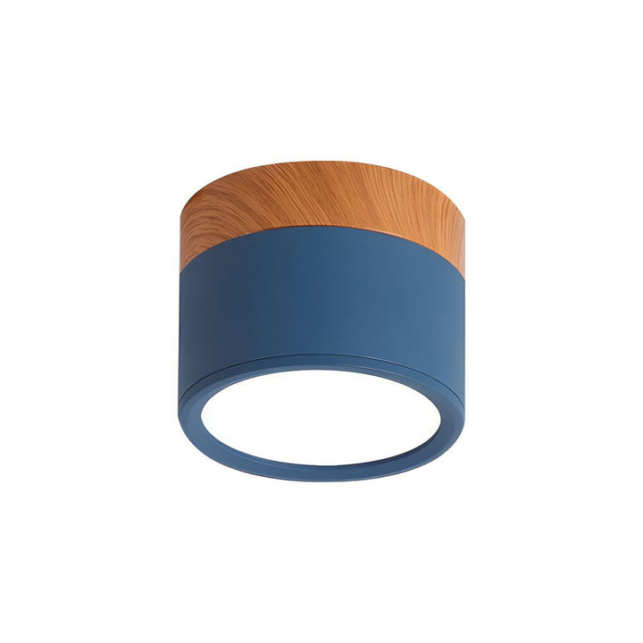 Pink Wood Flush Mount Ceiling Lamp Noxord