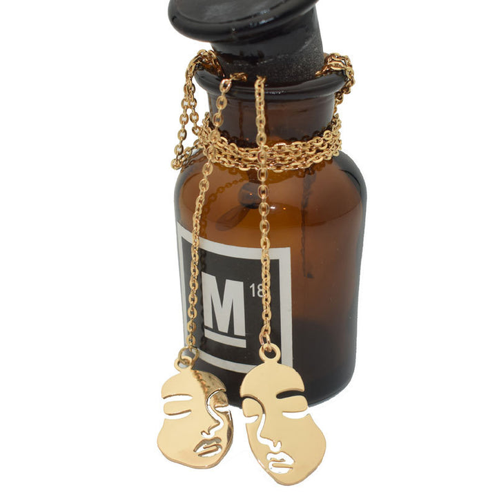 Artistic Face Pendant Necklace Kalsten