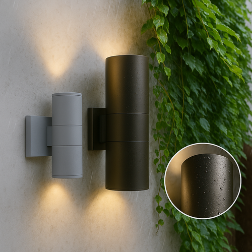 Black Aluminum Outdoor Wall Lamp Noxord