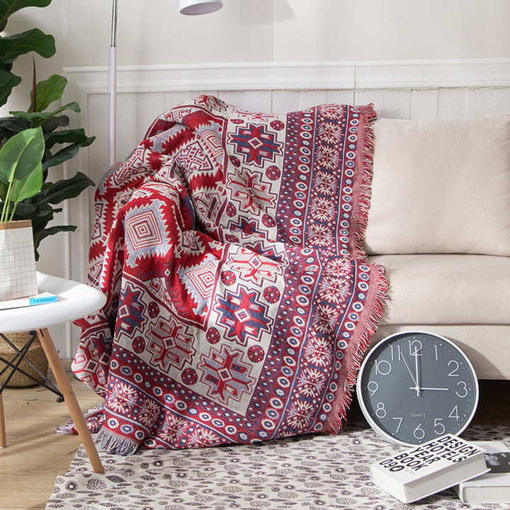 Artistic Ethnic Patterned Throw Blanket