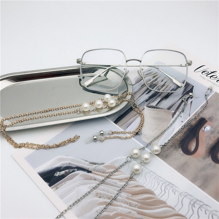 Elegant Pearl-Linked Eyewear Chain Kalsten